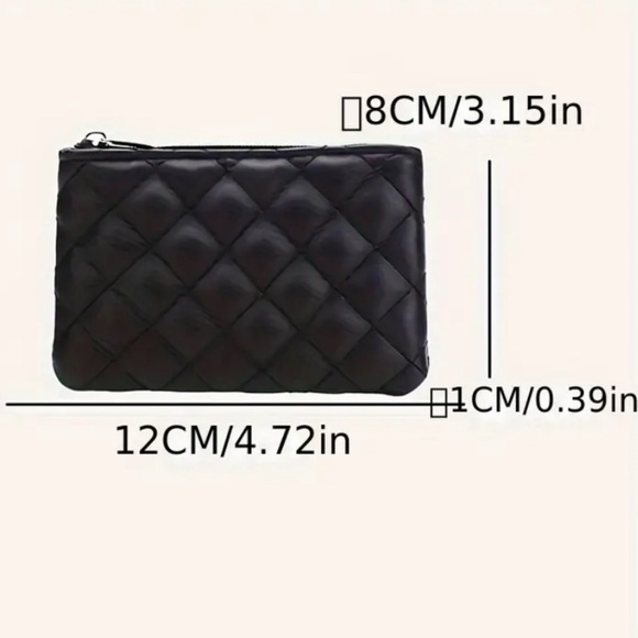 Black Diamond Quilted Card Cash Pouch - Picture 3 of 6